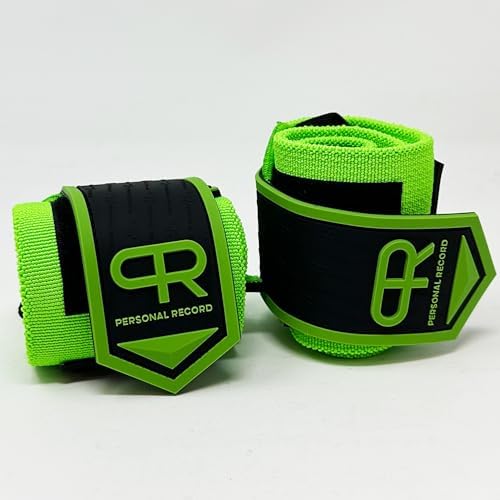 PR Personal Record Heavy Duty Premium Wrist Wraps, More Elasticity, Reinforced Stitching, Extra Wide Strap, Strong Thumb Loop, Larry Wheels Weightlifting Wraps - Image 2
