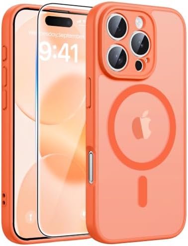 FNTCASE for iPhone 16 Pro Max Case, Fit for Magsafe, Glass Screen Protector by FNTCASE