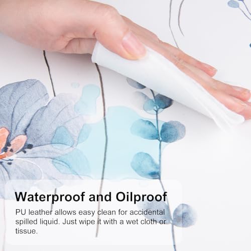 QIYI PU Leather Large Mouse Pad, Waterproof Desk Mat, 31.5" x 11.8", Sprigs - Image 5