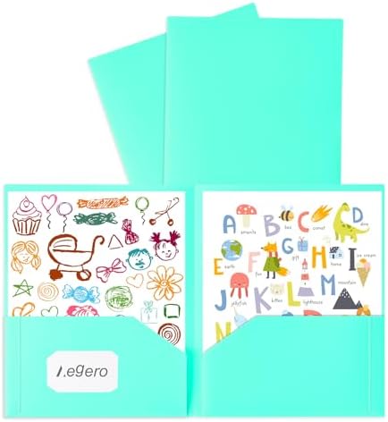 Aegero Plastic Folders with Pockets (7 Pack, Lavender Violet) - Image 4