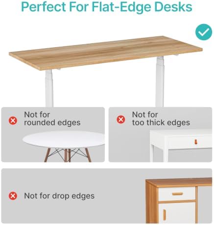 PEGZONE Desk Side Storage Organizer, Fits Flat Edge 0.4" to 2.2", White - Image 3