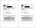Shipping Labels with Self Adhesive, Square Corner, for Laser & Inkjet Printers, 8.5 x 5.5 Inches, White, Pack of 500 Labels by PACKZON