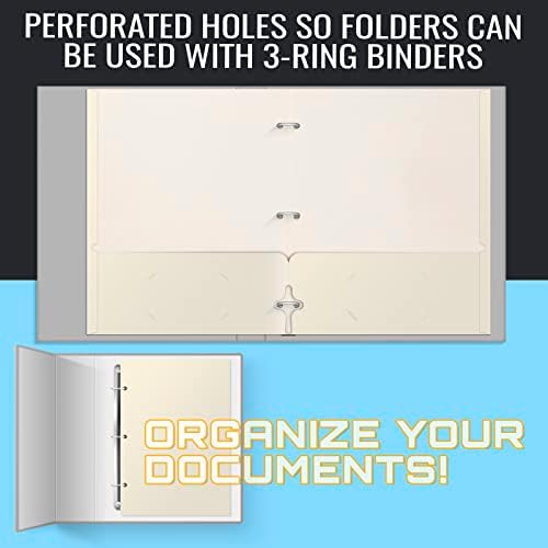 Better Office Products Two Pocket Portfolio Folders, 50-Pack, White, Letter Size Paper Folders, 50 Pieces, White - Image 5