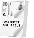 (500 Labels/250 Sheets) Labelebal Half Sheet Labels, Shipping Labels 2 Per Sheet for Laser & Inkjet Printers, 8.5" x 5.5" Address Labels, Totally 500 Pcs Half Sheet Shipping Labels by Labelebal
