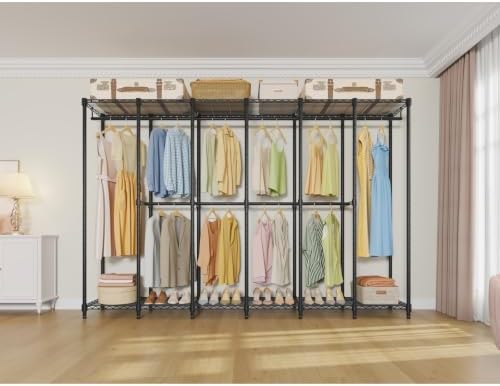 VIPEK V60 Basic Clothes Rack, Heavy Duty Closet Organizer System, Black - Image 3