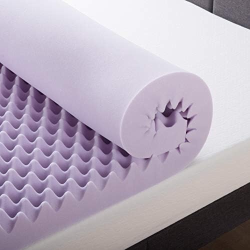 Best Price Mattress 4 Inch Egg Crate Memory Foam Mattress Topper with Soothing Lavender Infusion, CertiPUR-US Certified, Dorm Essentials, Queen - Image 5