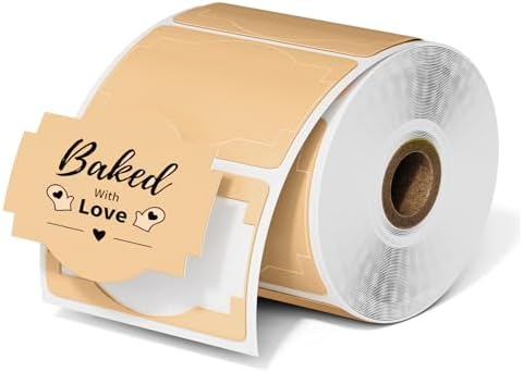 Phomemo Brown Creativity Thermal Labels for Shipping Label Printer 500 PCS by Phomemo