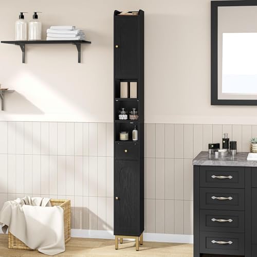 Hzuaneri Bathroom Cabinet with Shelves,Tall Bathroom Storage Cabinet by Hzuaneri