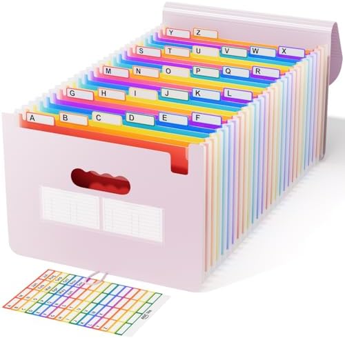 ABC life 26-Pocket Accordion File Organizer, Expanding File Folder by ABClife