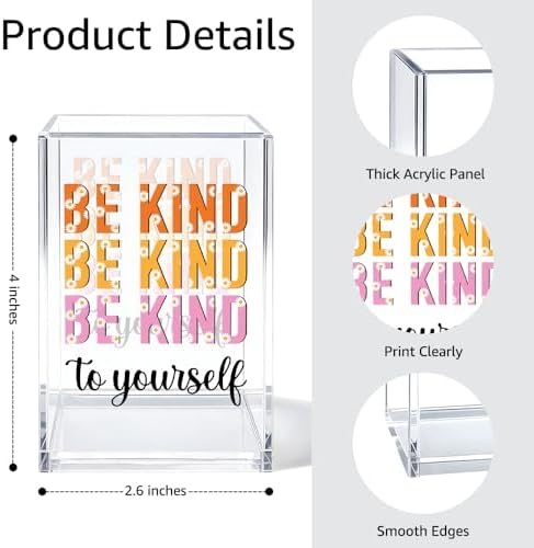 Be Kind to Yourself Makeup Organizer Pen Holder for Desk Accessories - Image 2