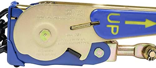 Mytee Products 4 Pcs G70 5/16" Chain & Easy Binder Kit - (2) 5/16"-3/8" Easy Ratcheting Chain Load Binder & (2) 5/16" x 20' G70 Transport Chain w/Grab Hooks - 4700 lbs WLL for Truck Trailer Tie Down - Image 6