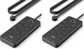 Anker Power Strip with 3 USB Ports, Surge Protector (2100J-10ft), 12 Outlets, 2 USB-A Ports and 1 USB-C Port, Works with iPhone 16/16 Plus/16 Pro/16 Pro Max, for Home, Office, TUV Listed (Pack of 2) by Anker