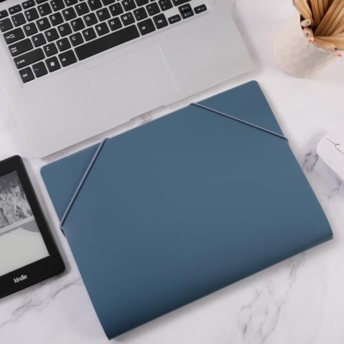 SKYDUE Accordion File Organizer, 5 Pocket Expanding File Folders with Pockets, Document Organizer, Portable Paper Organizer，School Office Supplies Blue - Image 2