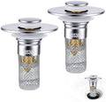 2 Pack Pop-up Sink Stopper, Bathroom Sink Stopper, Sink Drain Strainer by Unknown
