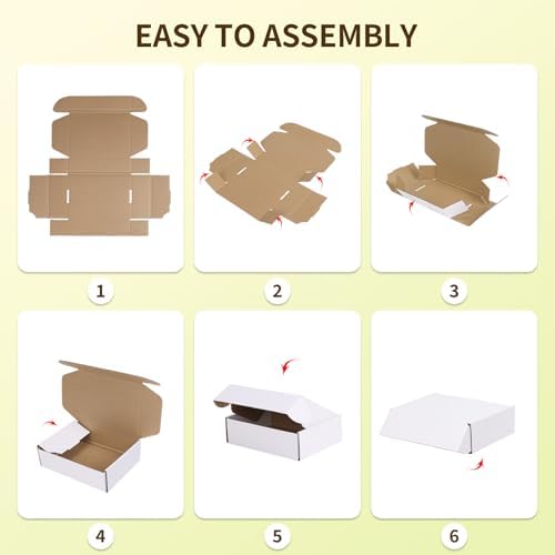 WIFTREY 7X5X2 Shipping Boxes Set of 30, 7X5X2 White Corrugated Cardboard Box for Packaging Small Business, Gift Packing, Mailing, Moving - Image 5