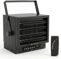 Comfort Zone Hard-Wired Ceiling Mount Garage Space Heater with Remote, 7,500 Watt, 240 Volt, Fan-Forced, Overheat Protection, Digital Thermostat, 12-Hour Timer, Ideal for Garage & Workshop, CZ230ERBK by MrBrands