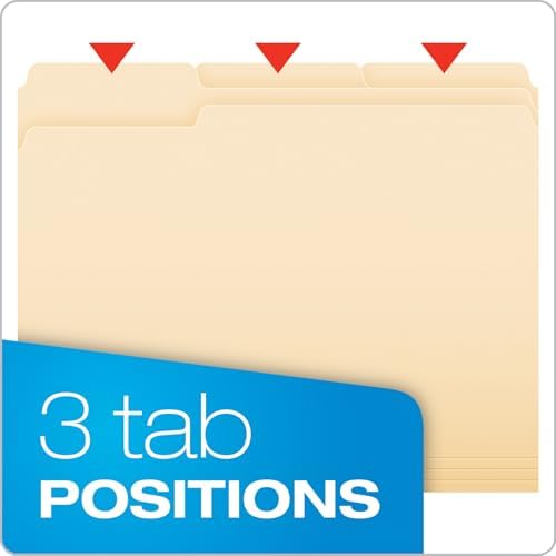 Pendaflex File Folders,250 Bulk Package,Durable Manila Folders,Letter Size (8.5" x 11"),3 Tabs for Easy Labeling,Everyday Filing Essential for Offices,Classrooms&Home Document Organization (Pack of 2) - Image 2