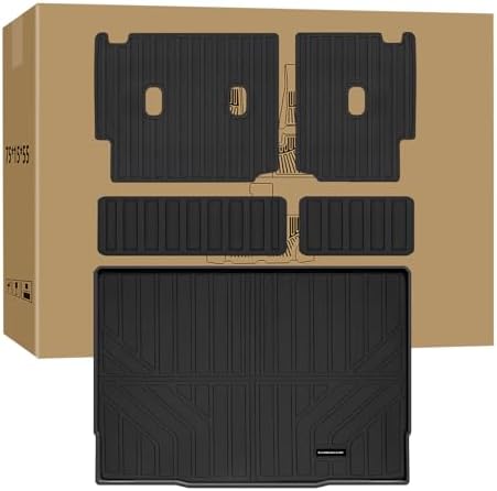 Cargo Mat& Backrest Protector for 2021-2026 Ford Bronco 4 Door - Trunk Liner with Backrest Mats, Custom All-Weather TPE Protector Accessories Black by SANBAN-AXE