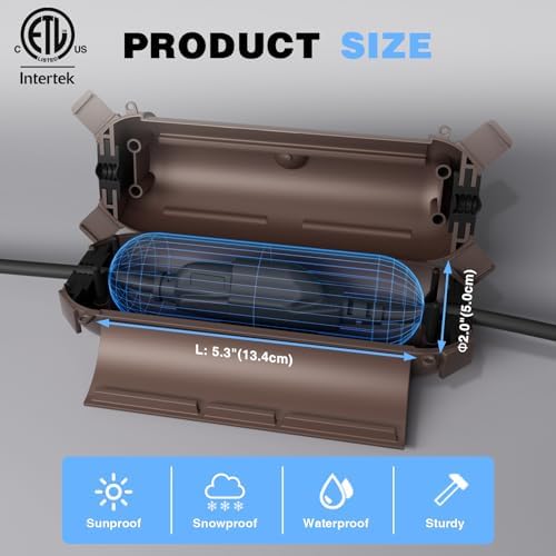 [3 Pack] Flemoon Outdoor Extension Cord Safety Cover with Waterproof Seal - Image 3