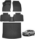 Floor Mats for Ford Edge 2015-2024, Custom Fit TPE All Weather Floor Liners, 1st & 2nd Row & Trunk Mat Edge SE, SEL, SEL Plus, Titanium, Sport, ST, ST-Line Accessories by Partzer