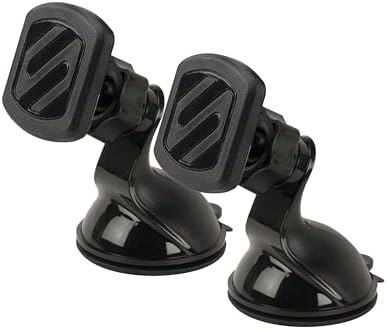 Scosche MAGWSM-2PXCES0 MagicMount Magnetic Suction Cup Phone Mount for Car Windshield/Dashboard, 360° Adjustable Magnet Head, Universal Phone Holder Compatible With iPhone, Samsung & More (Pack of 2) by Scosche