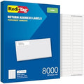 Redi-Tag 0.5" x 1.75" Address Labels, 8000 per Pack, White, Laser Printer Labels, 1/2" x1-3/4, Self-Adhesive, Permanent Stick, Smudge-Resistant, Perfect for Mailing, Office, and Home Use by Redi-Tag