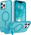 Temdan Magnetic Compatible with iPhone 13 Pro Max Case, [Built-in Invisible Kickstand][Compatible with MagSafe] [Military Grade Shockproof] Slim Translucent Matte Phone Case for iPhone 13 Pro Max 6.7" by Temdan