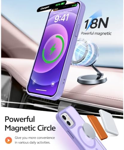 FNTCASE for iPhone 12 / 12 Pro Case, with Screen Protector, Fit for Magsafe - Image 3