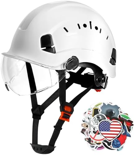 Aolamegs Construction Hard Hat with Visor and Chin Strap for Men,ANSI Z89.1 by Aolamegs
