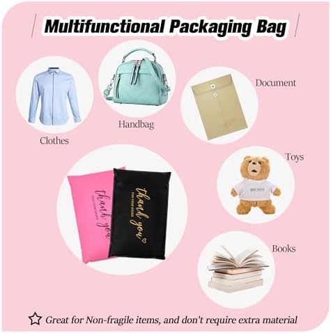 6x9 Thank You Poly Mailers Variety Pack of 100, 25 Pcs Each Color - Image 5