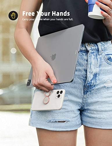 Lamicall Rose Gold Cell Phone Ring Holder, Universal Adhesive Finger Grip - Image 3