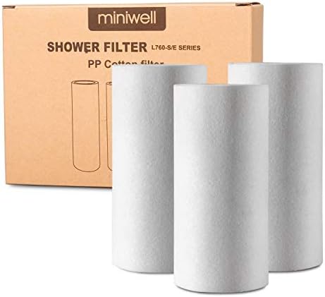 Miniwell Luxury Shower Filter L760 Series (4. Replacement-3Pack PP cotton Filter) by MINIWELL