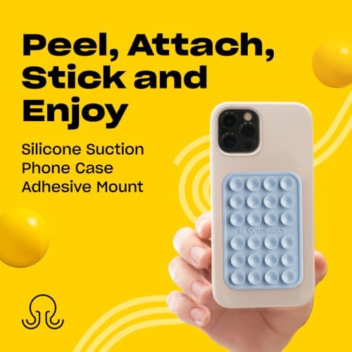 OCTOBUDDY Classic - Silicone Suction Phone Case Adhesive Mount, Baby Blue - Image 2