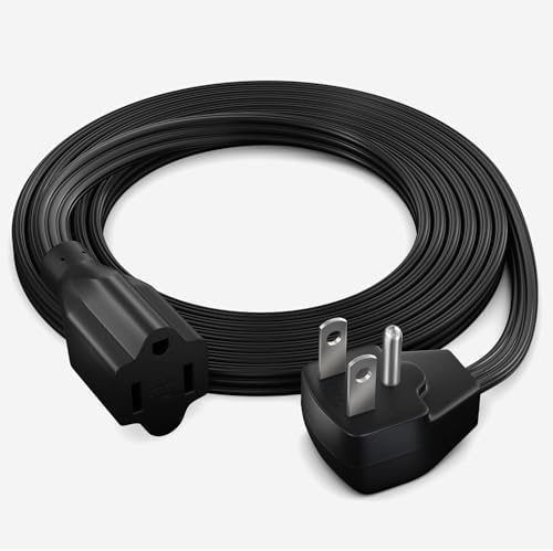 Maximm 8 Ft 14/3 AWG UL Certified Flat Plug Extension Cord, 1-Outlet by MaximmCable