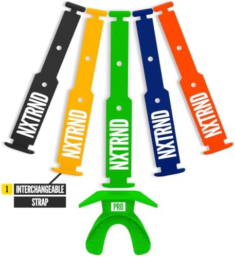 Nxtrnd One Pro Football Mouth Guard, Interchangeable Strap, Fits Adult & Youth (Green) - Image 4