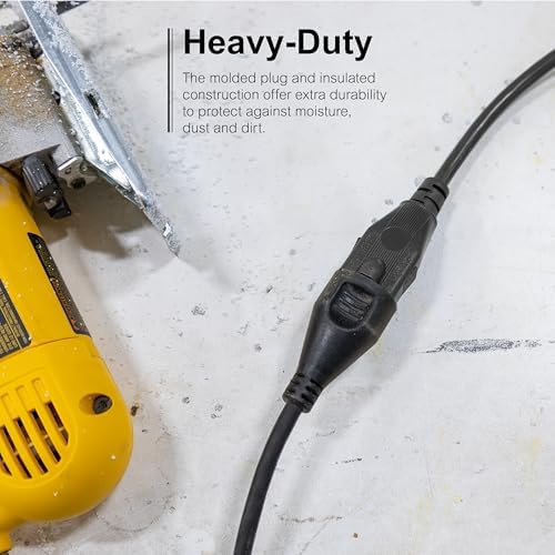 GE Outdoor Extension Cord, 15 Ft, Grounded Heavy Duty Extension Cord, 16AWG - Image 3