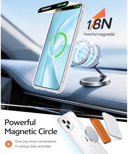 FNTCASE for iPhone 11 Pro Max Case Clear, Fit for Magsafe, Anti Yellowing - Image 3