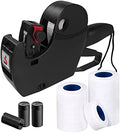 MX5500 Pricing Tag Gun with 5150 pcs Sticker Labels & Extra Inker, 8 Digits Tag Maker for Retail Shop, Grocery Store (Black) by KPX