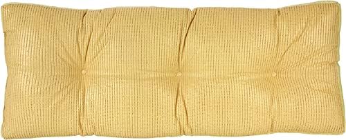 Klear Vu The Gripper Non-Slip Tufted Bench Cushion for Indoor Furniture, Assembled in USA, Entryway Storage, Bay Window, Corner Nook or Piano Seat, 27 Inches, Solid Yellow - Image 4