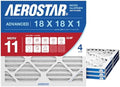 Aerostar 18x18x1 MERV 11 Air Filter, 4 Count, ACTUAL SIZE (17.50 x 17.50 x 0.75), HVAC, Air Conditioning & Furnace Filter for Dust, Pet Dander, Smoke & Allergies (MPR 1200 / FPR 7), Made in USA by AirFiltersDelivered