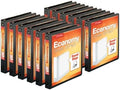 Cardinal Economy 3-Ring Binders, 1", Round Rings, Holds 225 Sheets, Clearvue Presentation View, Non-Stick, Black, Carton of 12 by TOPSProducts