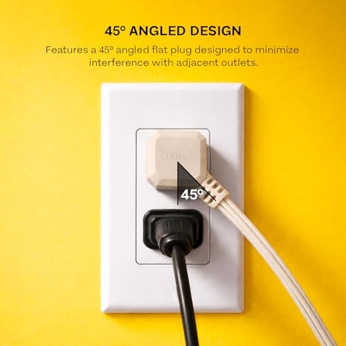 STANLEY CordMax Indoor Appliance Extension Cord 9 Ft Flexible Power Cable 3 Grounded Outlets 16/3 AWG Cable 125V/13A 1625W Beige for Indoor Use - Image 2
