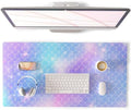 QiyI PU Leather Large Mouse Pad, 31.5" x 15.7", Gradient Fish Scales by QIYI