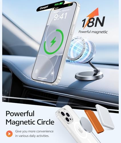 FNTCASE for iPhone 13 Pro Max Case Clear, Fit for Magsafe, Anti Yellowing - Image 3