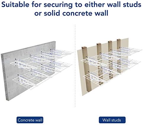 FLEXIMOUNTS 4-Pack 24-inch-by-72-inch Wall Shelf Garage Storage Rack Wall Mounted Floating Shelves 2x6 ft,White, Classic Series - Image 6