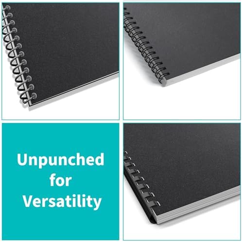 Binditek 12 Mil Sand-Textured Binding Covers, Letter Size, Black, 50 Pack - Image 5