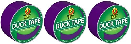 Duck Brand 283138 Color Duct Tape, Purple, 1.88 Inches x 20 Yards Each Roll, 3 Rolls by DuckBrand