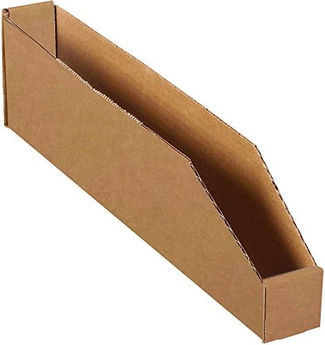 BOX USA BBINBWZ218K Open Top Bin Boxes, 2" x 18" x 4-1/2", Kraft (Pack of 50) by BOXUSA