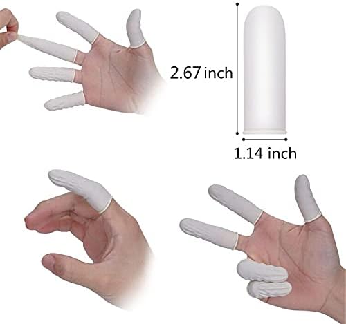 Cuttte (Approx. 330 PCS) Latex Finger Cots Disposable Large Finger Gloves - Image 2
