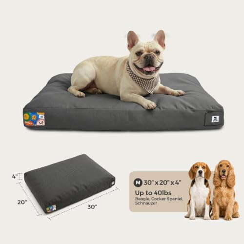 Sytopia 30 Inch Indestructible Dog Bed for Medium Dogs, Durable Canvas Chew Proof Dog Bed with Waterproof Machine Washable Removable Cover, Indoor Outdoor Patio Pet Pad for Crate, Green - Image 6